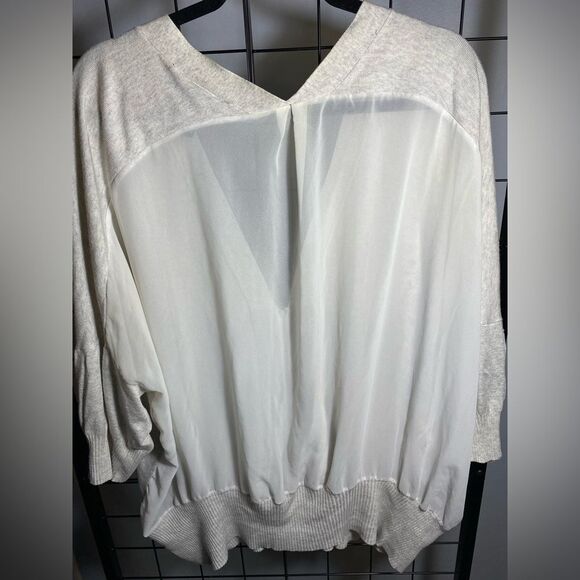 Lane Bryant Plus Size Sheer Back Vneck Cardigan With Zipper EUC - Picture 8 of 8